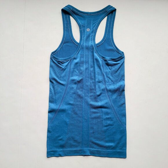 Lululemon Swiftly Tech Racerback Run Tank Top Pewter Blue / Carbon Blue Size 2 - Picture 6 of 8